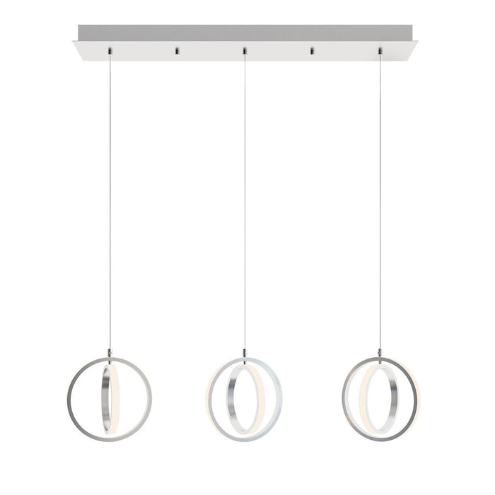 AFX Lighting Lock 3 Light Linear Pendant, 120V, Satin Nickel - LCKP09L30D1SNLNR3