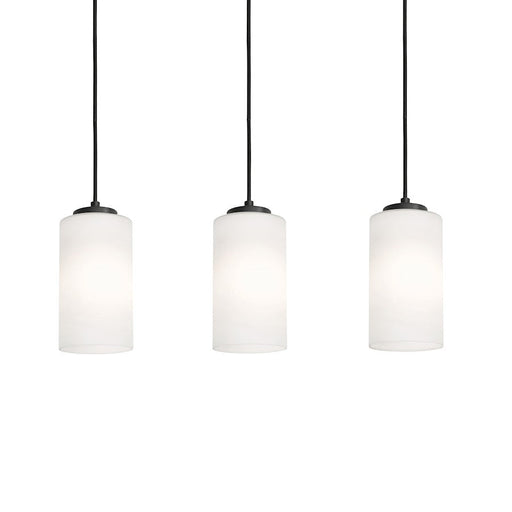 AFX Lighting Leo 3 Light Multi Pendant, Black/White - LEOP04MBBKLNR3