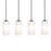 AFX Lighting Leo 4 Light Linear Pendant Black/White - LEOP04MBBKLNR4