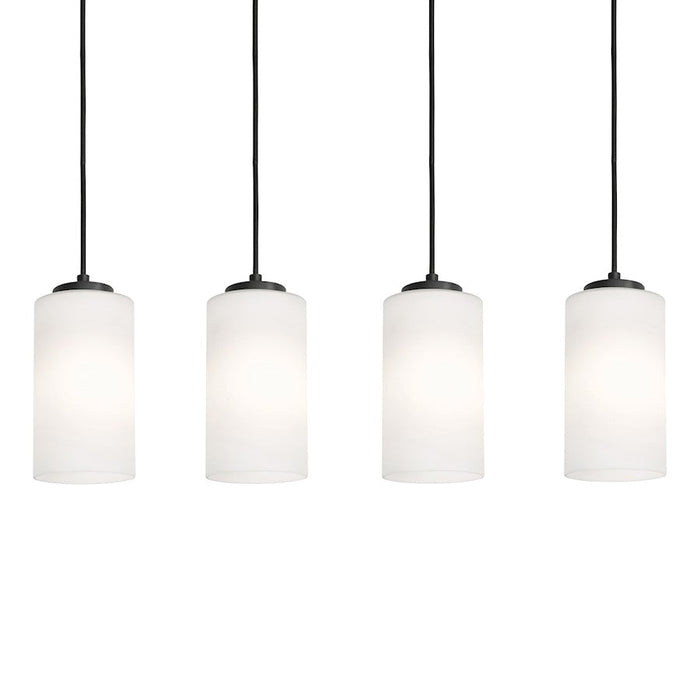 AFX Lighting Leo 4 Light Linear Pendant Black/White - LEOP04MBBKLNR4