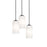 AFX Lighting Leo 3 Light Round Pendant, Black/White - LEOP04MBBKRND3