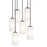 AFX Lighting Leo 6 Light Round Pendant, Black/White - LEOP04MBBKRND6