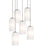 AFX Lighting Leo 6 Light Round Pendant, Satin Nickel/White - LEOP04MBSNRND6