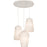 AFX Lighting Lily 3 Light 12" Triple Pendant, White/White - LLYP11MBWHRND3