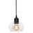 AFX Lighting Laney 7'' Pendant, Black/Clear - LNYP07MBBK