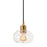 AFX Lighting Laney 7'' Pendant, Vintage Gold/Clear - LNYP07MBVG