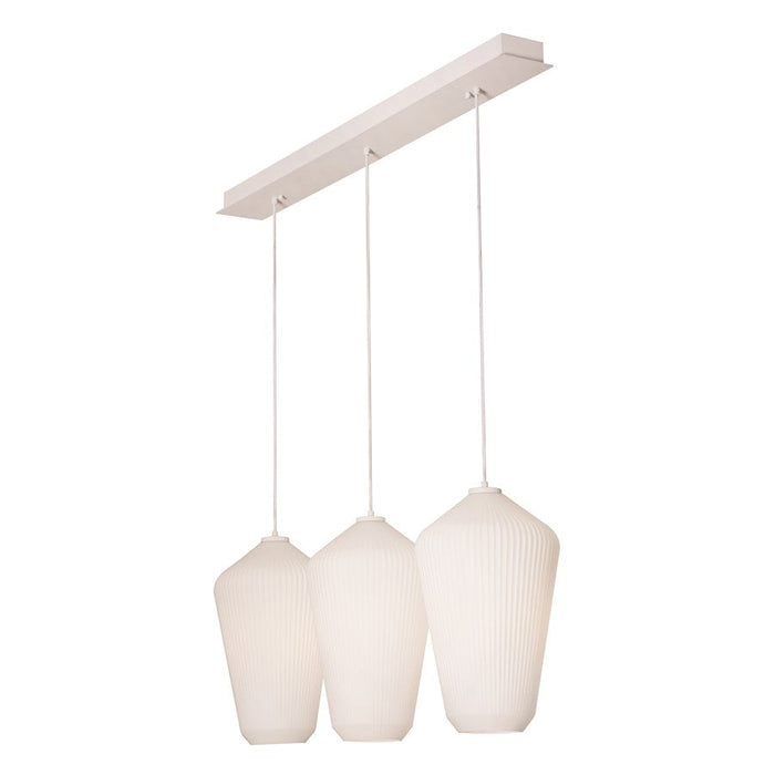 AFX Lighting Lola 3 Light Medium Base Triple Pendant, White