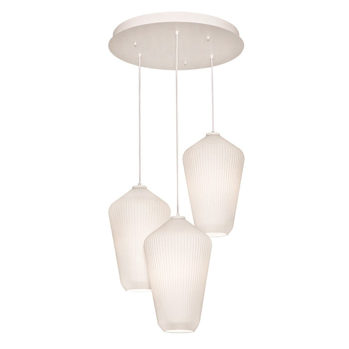 AFX Lighting Lola 3 Light Medium Base Triple Pendant, White