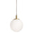 AFX Lighting Loretto 7'' Pendant, Satin Brass/White - LRTP07MBSB