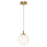 AFX Lighting Loretto Pendant, Satin Brass/White