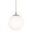 AFX Lighting Loretto 11'' Pendant, Satin Brass/White - LRTP11MBSB