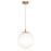 AFX Lighting Loretto Pendant, Satin Brass/White