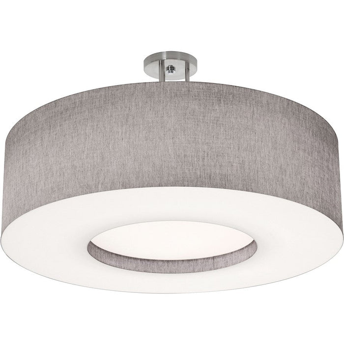 AFX Lighting Montclair 4 Lt 30'' Med Base Semi-Flush, NK/GY/WH - MCF3044MB-GYSF