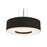 AFX Lighting Montclair 15" LED Pendant, Satin Nickel/Black - MCP1524LAJUDSN-BK