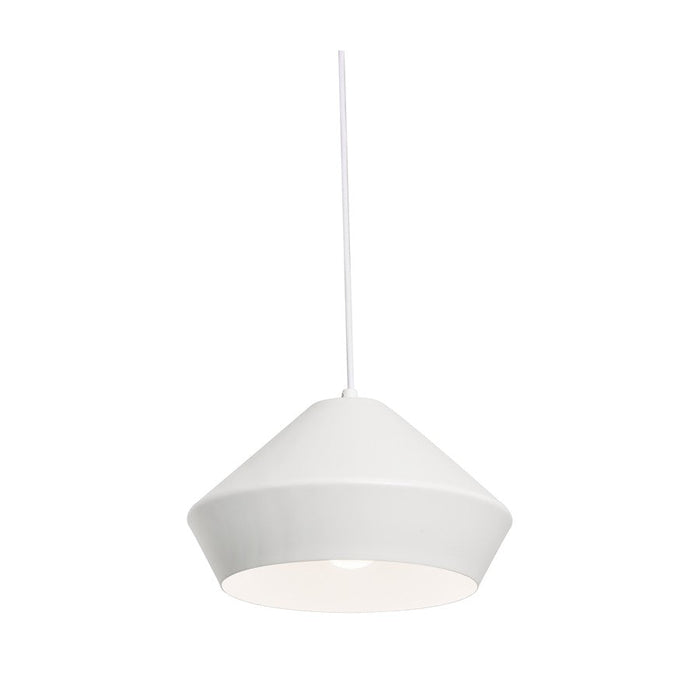 AFX Lighting Milo 1 Light Pendant, Medium Base 120V, White/White - MLOP10MBWH