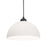 AFX Lighting Otis 1 Light 10" Pendant, Black/White - OTSP10MBBK