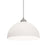 AFX Lighting Otis 1 Light 10" Pendant, Satin Nickel/White - OTSP10MBSN