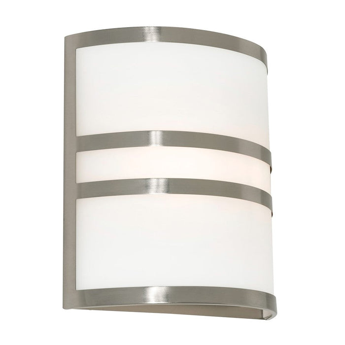 AFX Lighting Plaza 2 Light 11" Sconce, Brushed Nickel/Frosted - PLZS11MBBN