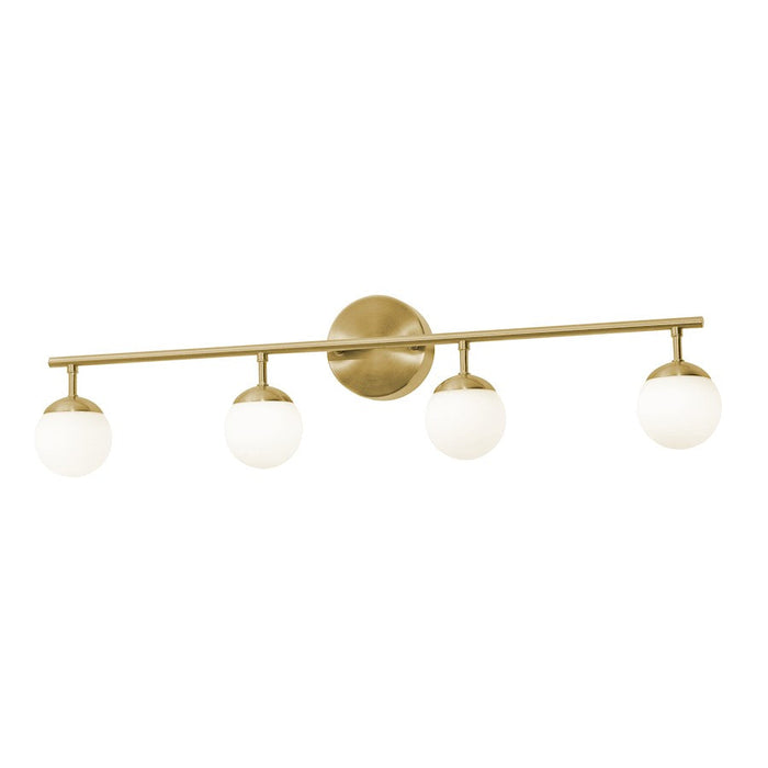 AFX Lighting Pearl 32" LED Vanity, Satin Brass/White - PRLV3208L30D1SB