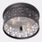 AFX Lighting Roscoe 2 Light Flush Mount, Black/Clear Seeded