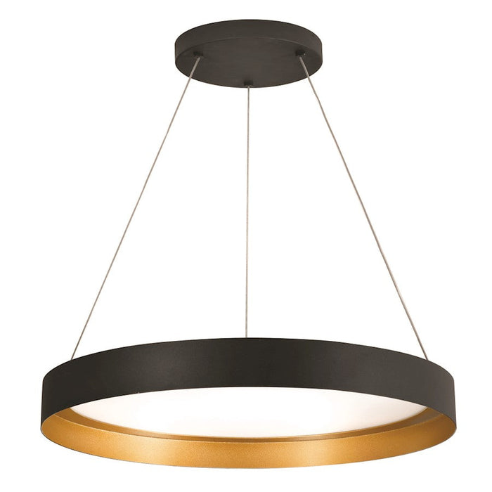 AFX Lighting Reveal LED Pendant, Black/Gold