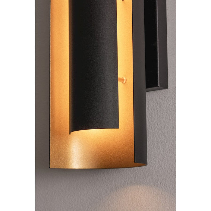 AFX Lighting Reveal LED Wall Sconce, Black/Gold