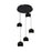 AFX Lighting Roxy 5 Light Medium Base Quintuple Pendant, BK/BK - RXYP08BKRND5