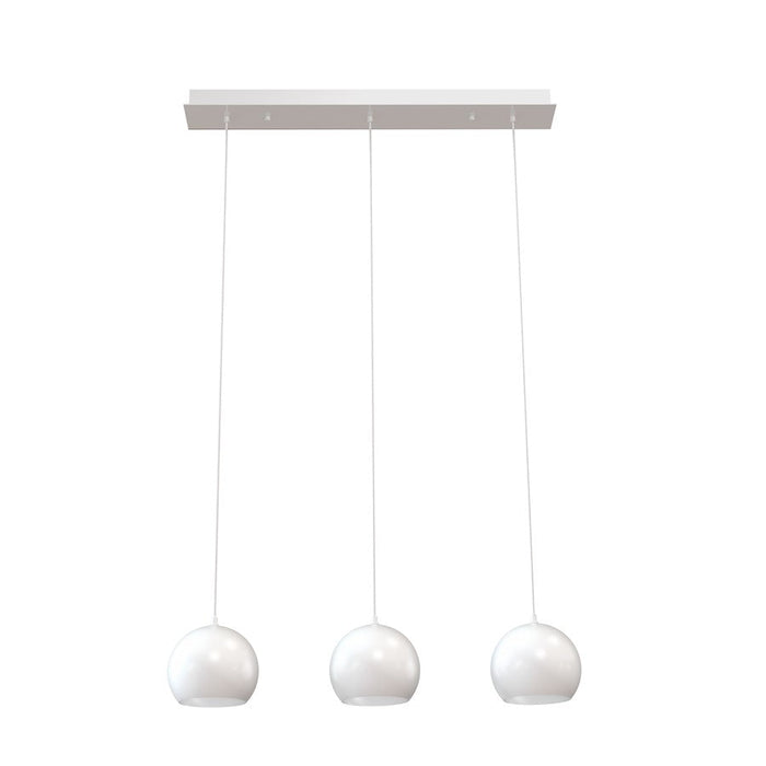 AFX Lighting Roxy 3 Light Linear Pendant, White/White - RXYP08WHLNR3