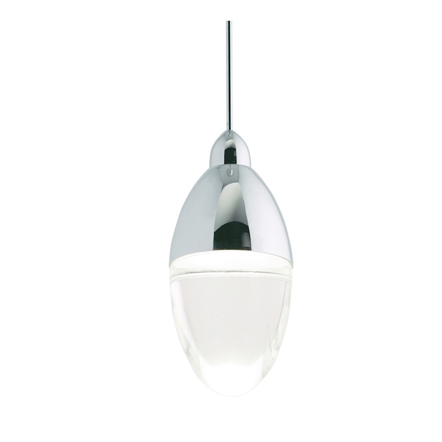 AFX Lighting London 1 Light 3" Pendant, Polished Nickel/Clear - SLDNP02L1-PN