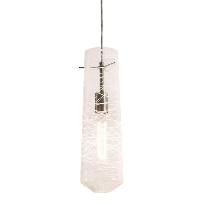 AFX Lighting Spun Pendant, Satin Nickel/Clear - SPP05MBSNCL