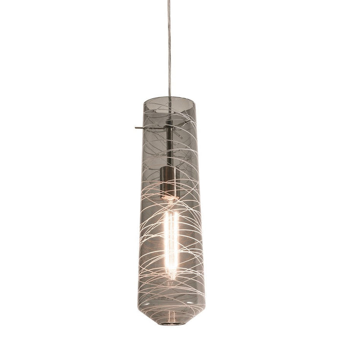 AFX Lighting Spun Pendant Satin Nickel/Smoke - SPP05MBSNSM