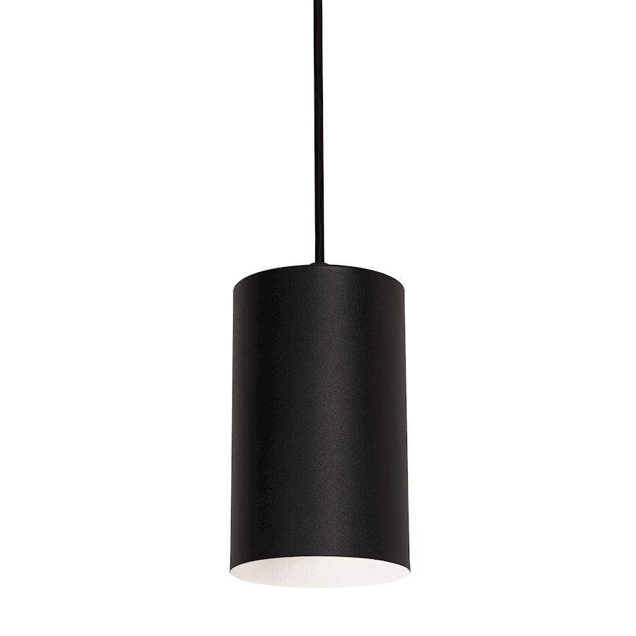AFX Lighting Tyke 1 Light 4" Pendant, Black/Black - TYKP04MBBK