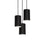 AFX Lighting Tyke 3 Light Round Pendant, Black/Black - TYKP04MBBKRND3