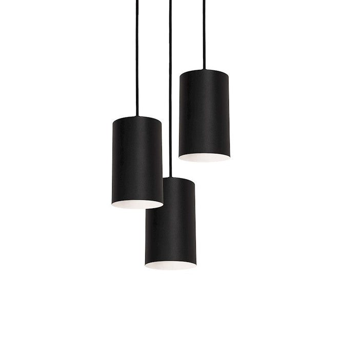 AFX Lighting Tyke 3 Light Round Pendant, Black/Black - TYKP04MBBKRND3