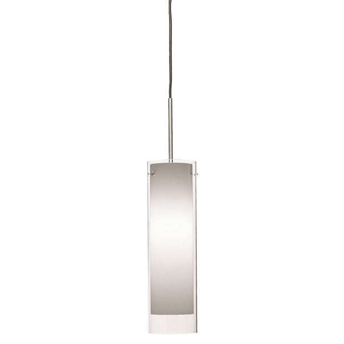 AFX Lighting View Pendant, Satin Nickel/White - VIP05MBSNWH