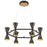 Arnsberg Houston Chandelier, Black/Gold - 120311232