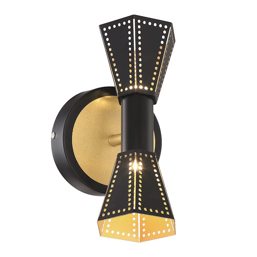 Arnsberg Houston Wall Sconce, Black/Gold - 220310232