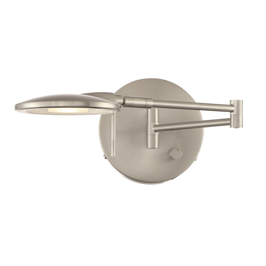 Arnsberg Dessau Turbo 6" Wall Sconce, Satin Nickel - 225870107