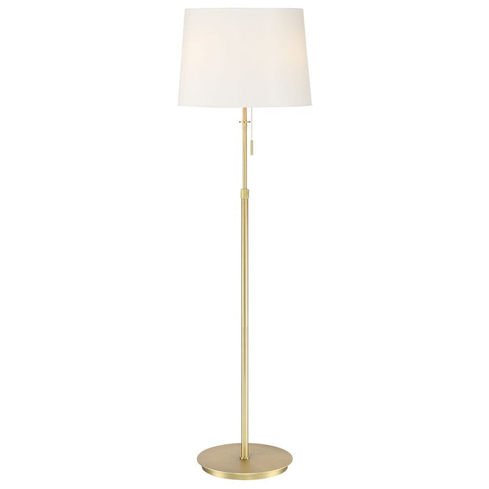 Arnsberg X3 3 Light Floor Lamp, Satin Brass/White Shade - 409100308