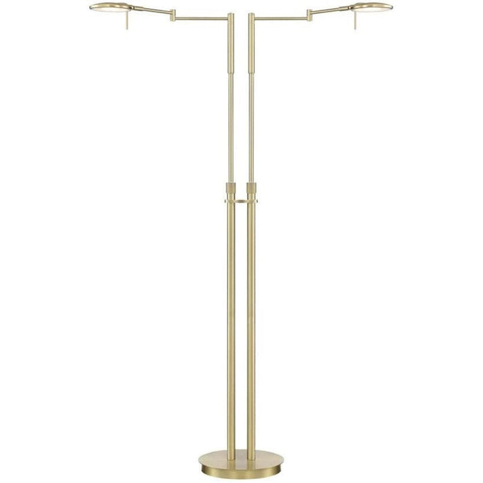 Arnsberg Dessau Turbo Double Floor Lamp, Satin Brass - 425810208