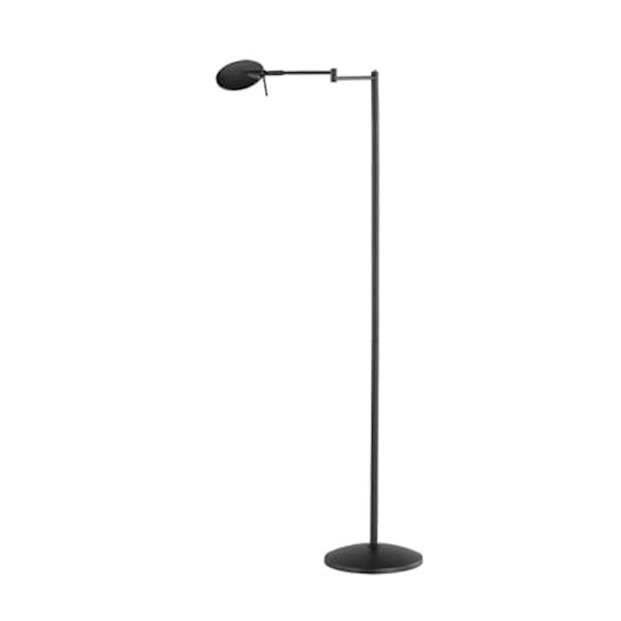 Arnsberg Dessau Turbo Swing-Arm Floor Lamp, Museum Black - 425870135