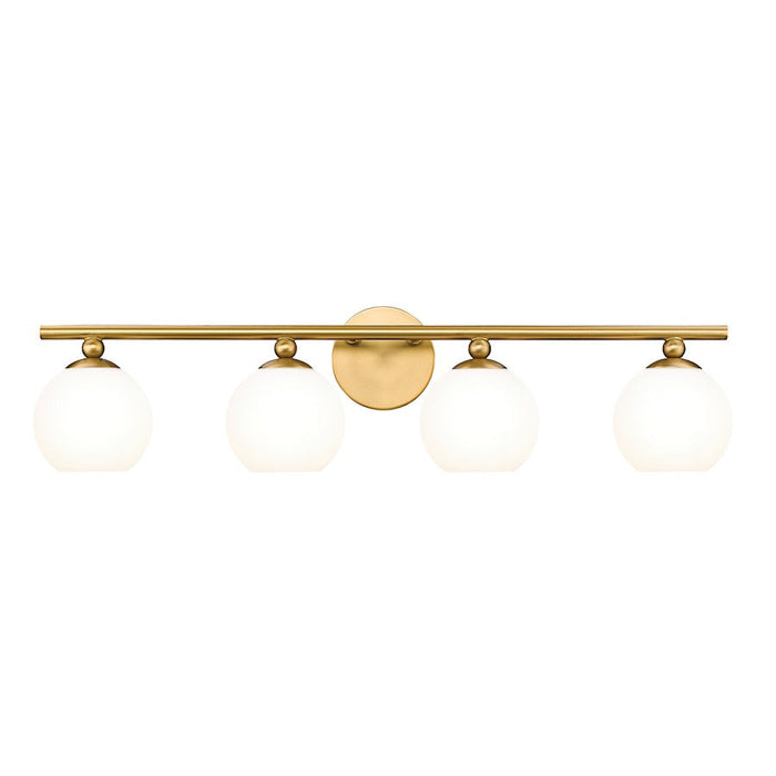 Z-Lite Neoma 4 Light Vanity, Modern Gold/Opal Etched - 1100-4V-MGLD