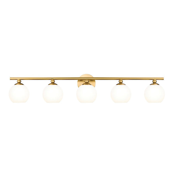 Z-Lite Neoma 5 Light Vanity, Modern Gold/Opal Etched - 1100-5V-MGLD