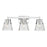 Z-Lite Analia 3 Light Vanity, Chrome/Clear Ribbed - 1101-3V-CH