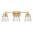 Z-Lite Analia 3 Light Vanity, Modern Gold/Clear Ribbed - 1101-3V-MGLD