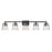 Z-Lite Analia 5 Light Vanity, Matte Black/Clear Ribbed - 1101-5V-MB