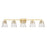 Z-Lite Analia 5 Light Vanity, Modern Gold/Clear Ribbed - 1101-5V-MGLD