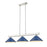 Z-Lite Cobalt 3 Light Billiard, Brushed Nickel/Navy Blue - 152BN-MNB