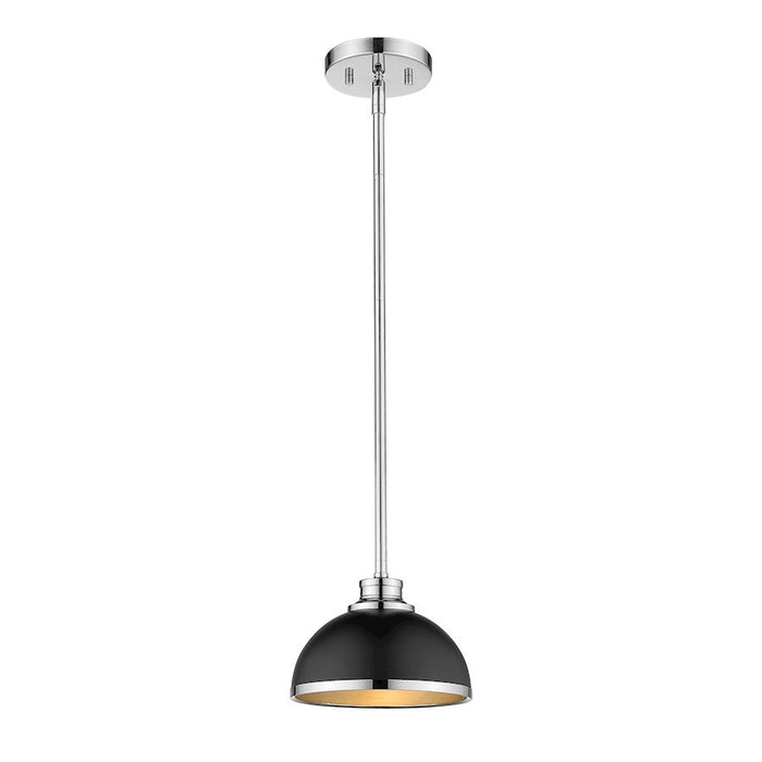 Z-Lite 1 Light Citadel 8" Mini Pendant, Chrome - 1930MP-MB-CH