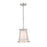 Z-Lite Lenyx Pendant 1 Light 20" Mini Pendant, Brushed Nickel, White - 1935MP-BN